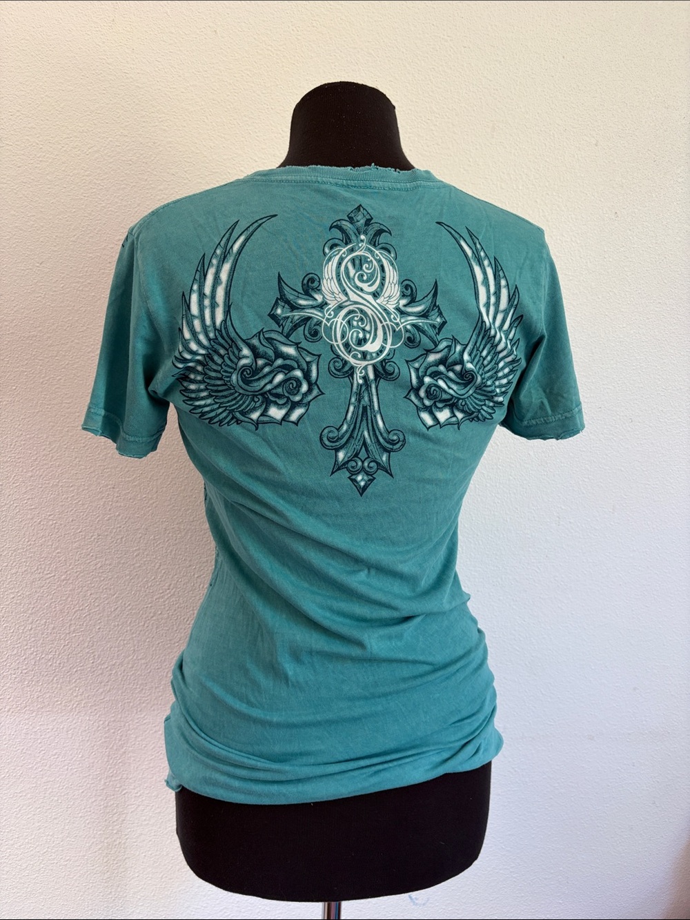 Sinful Women's Teal Graphic Short-Sleeve Tee - Picture 2 of 3